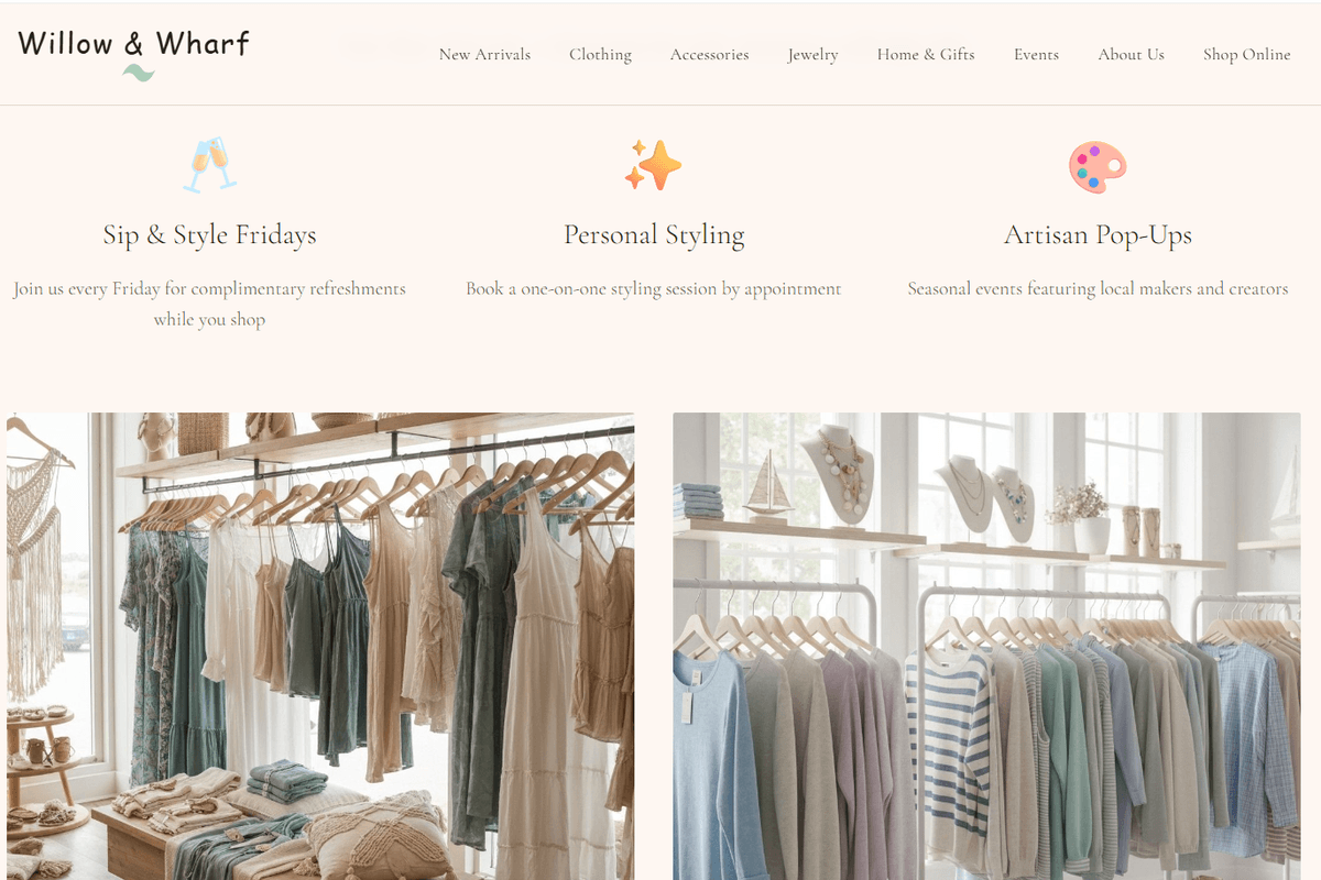 Retail events and community — in-store experiences promoted online to drive foot traffic