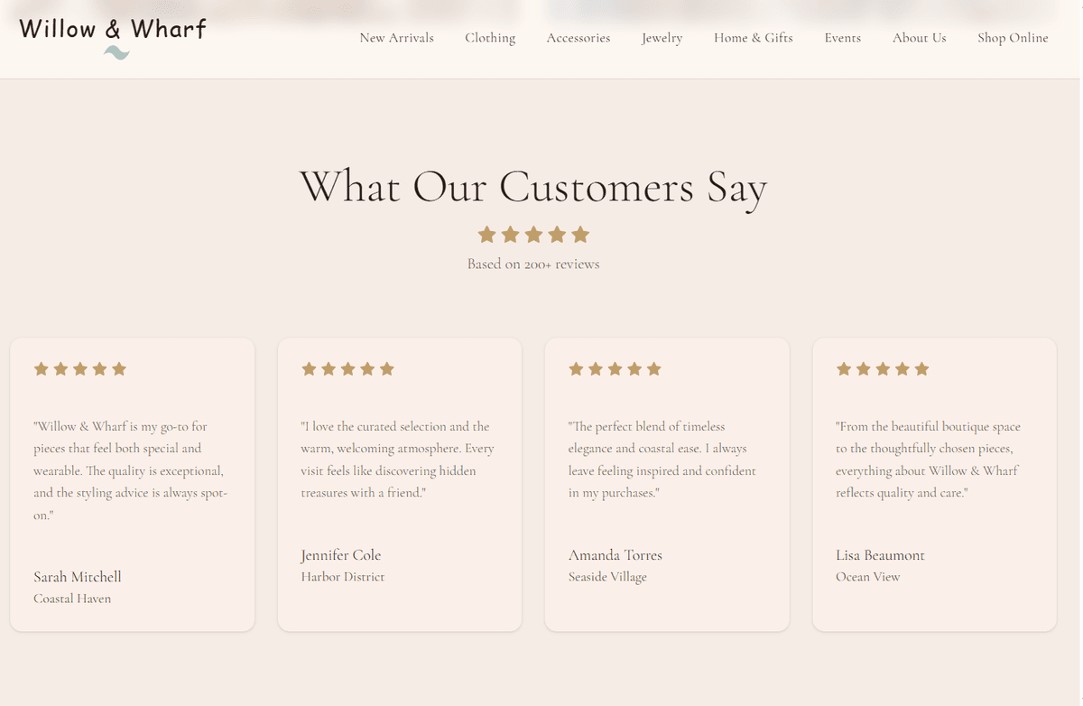 Retail customer reviews — feedback strategically placed to remove purchase hesitation