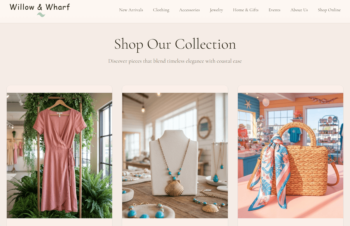 Retail product display — collection layout designed to showcase inventory and drive purchases