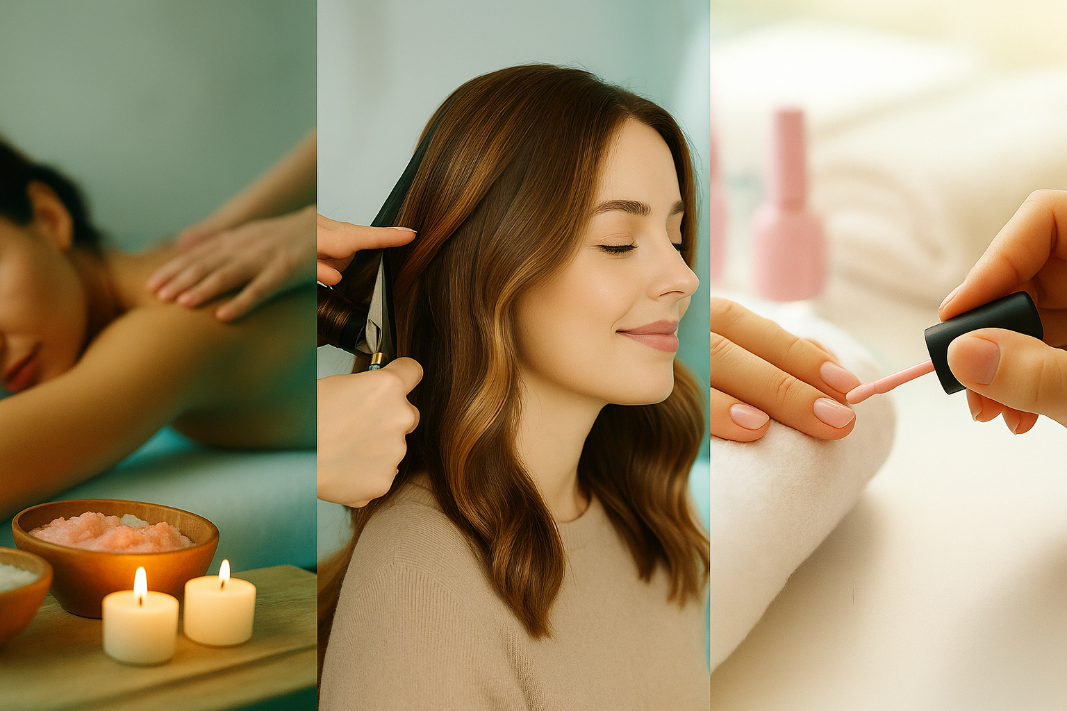 Personal services website design - Custom salon, spa and wellness business landing pages with online booking system