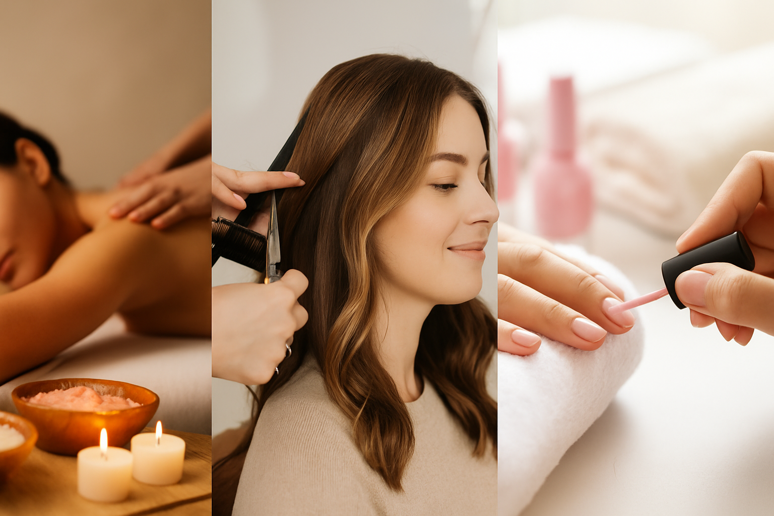Personal services website design - Custom salon, spa and wellness business landing pages with online booking system